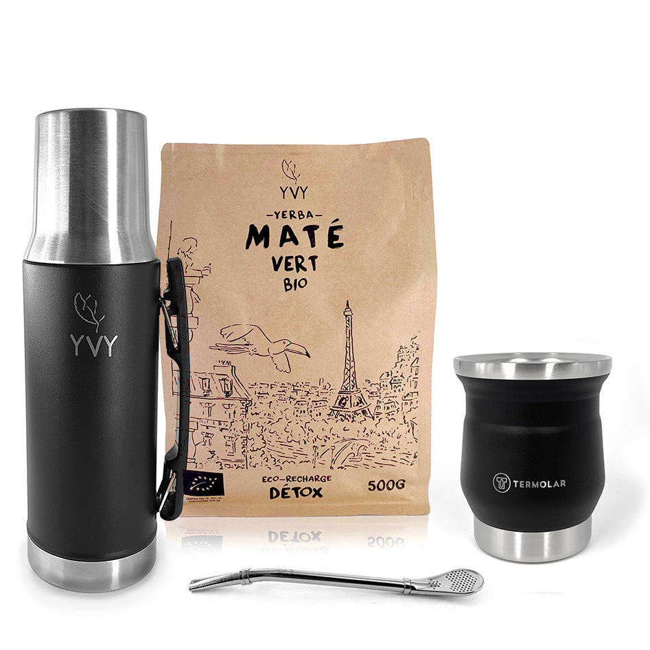 kit mate termolar inox et thermos à maté